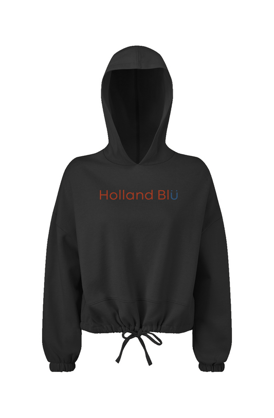Holland Blu Signature | Women's Oversized Cropped Hoodie