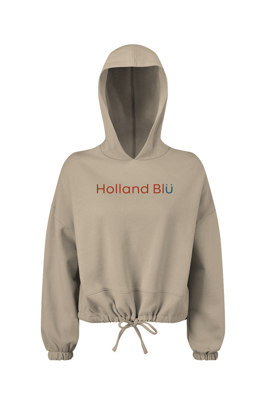 Holland Blu Signature | Women's Oversized Cropped Hoodie